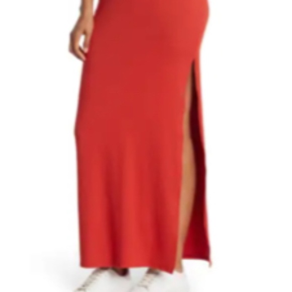 NWOT V-Neck Side Vent Maxi T-Shirt Dress by Velvet Torch - Picture 3 of 3